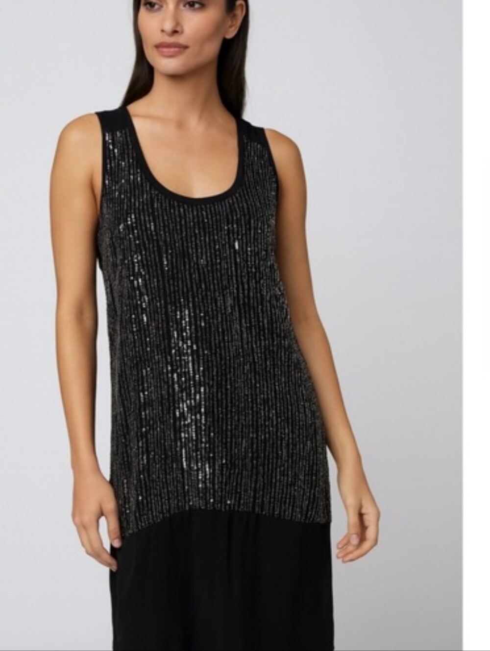 Eileen Fisher NWT silk sequined slip dress Sz M